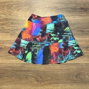 Dona Jofit Colorful Paint Abstract Golf Pickleball Tennis Tiered Skort